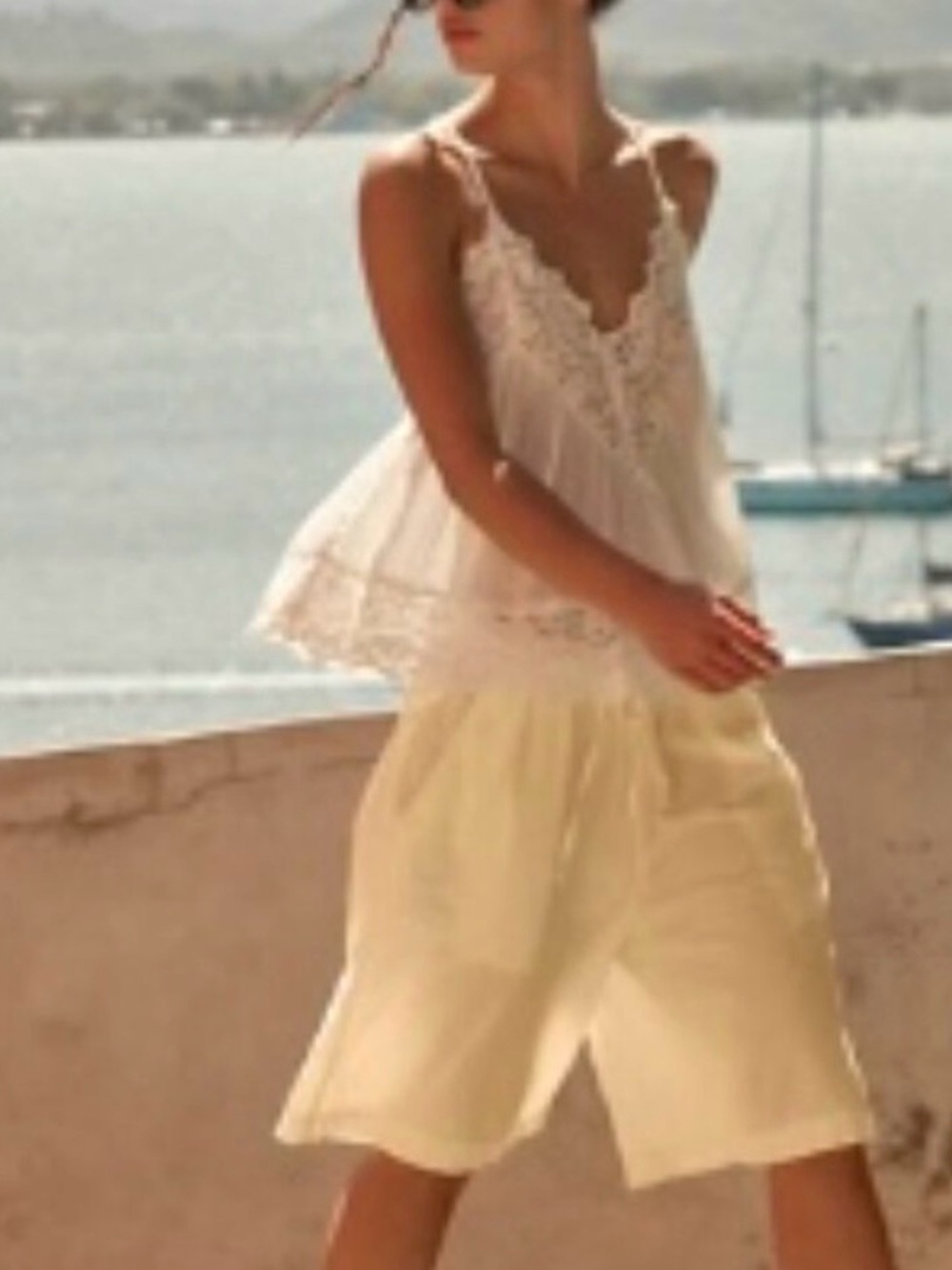 🌺NWT Free People Saylor Yellow Drawstring Bermuda shorts🌺 - Picture 2 of 13